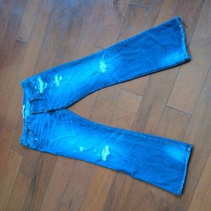 Abercrombie & Fitch Bootleg Distressed Jeans